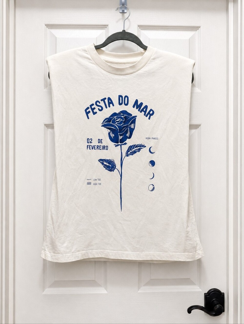 FARM Rio x Alberto Pitta Festa do Mar Graphic Muscle Tee Ivory M